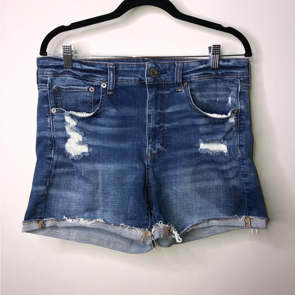 American Eagle Outfitters Blue Denim Distressed Size 12